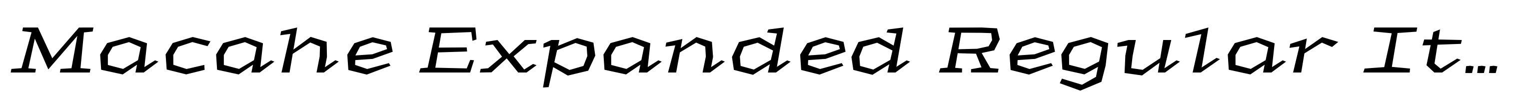 Macahe Expanded Regular Italic